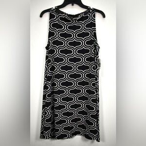 Tiana B. Size 14 Black and White Geometric Dress